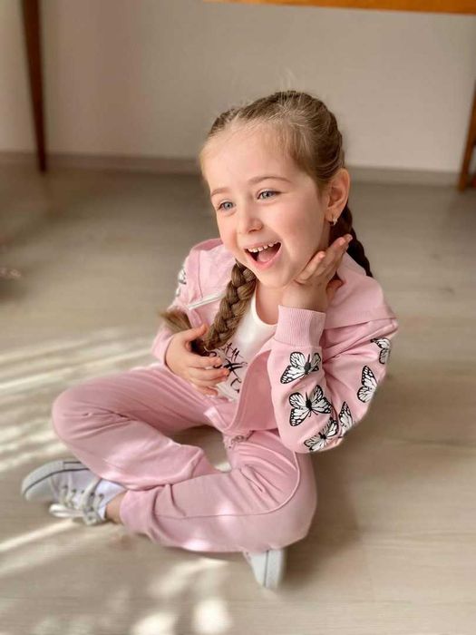 Bawełniany komplet, dres dla dziewczynki 98 - 140