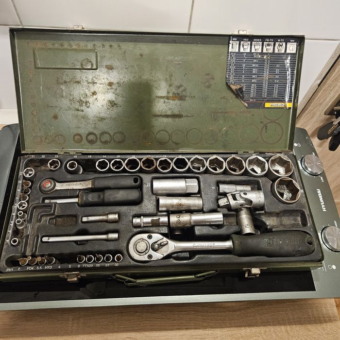 Zestaw  narzędziowy Proxxon 1/2" i 1/4" niekompletny