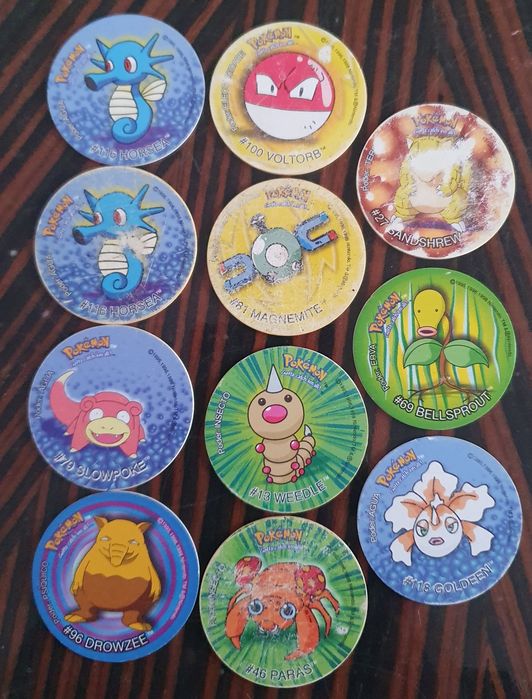 Pokémon Tazos. 1, 2, 3, evolutazos e voa tazos, matutazos