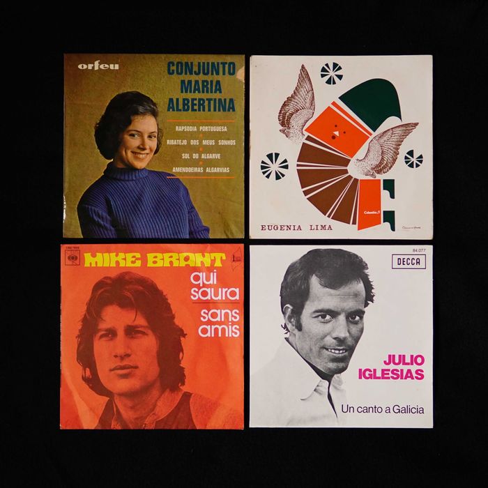 7" Vinyl Records 45 RPM - Julio Iglesias * Mike Brant * ...