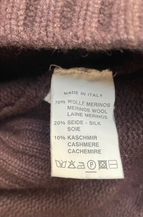 Czekoladowy sweter merino z kaszmirem