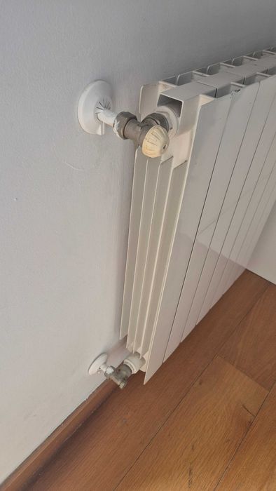 Caldeira gás e radiadores para aquecimento