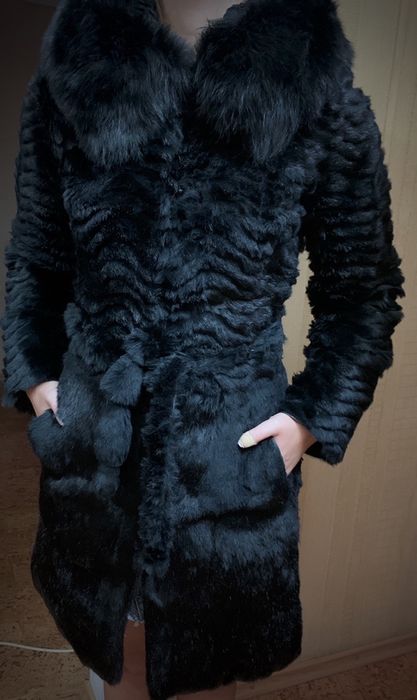 Натуральная шуба, шуба кролик, песец