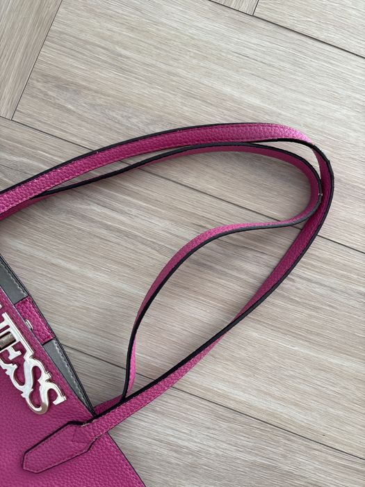 Guess torebka shopper fuksja