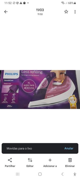 Ferro a vapor Philips