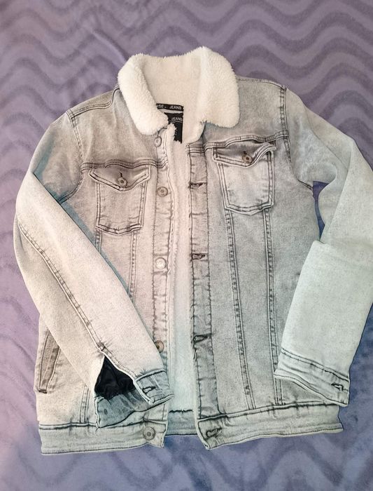 Куртка джинсова ,тепла, на хутрі, чоловіча . Піджак джинсовий .