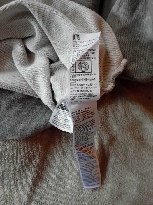 Oryginalna szara bluza z kapturem LEVI'S Graphic Hoodie XL kangurka