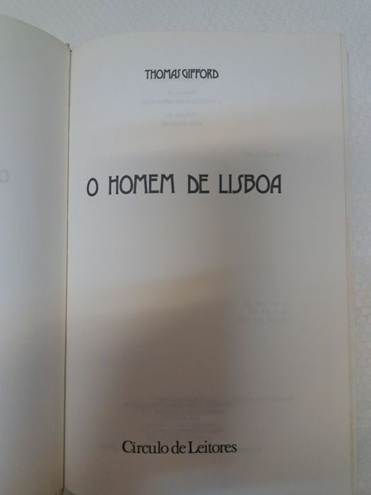 Livro de Thomas Gifford - O Homem de Lisboa- Romance