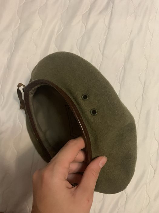 boina militar vintage A.B.L. colecao antiga preta 1983 mitin 55