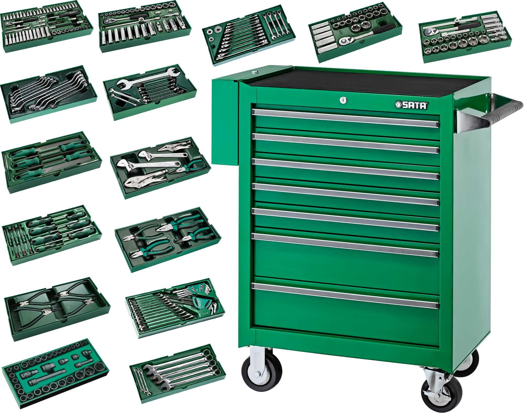 Wózek narzędziowy szafka warsztatowa z wyposażeniem 299 EL. SATA Olsztyn •  OLX.pl