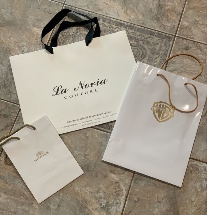 Пакеты и коробки Diesel, Pandora, пакеты разных брендов