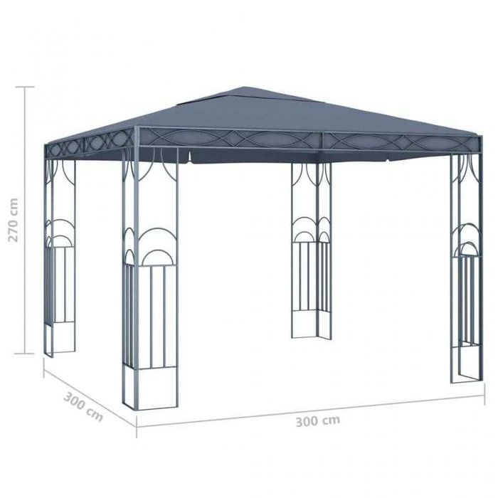 Gazebo 3x3 m – Antracite