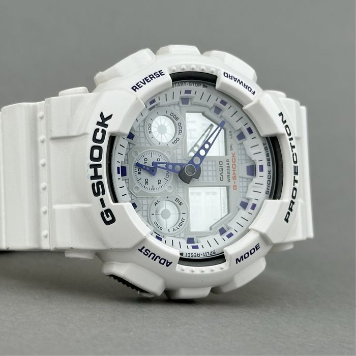 Zegarek naręczny męski Casio G-Shock biały | funkcje sportowe | WR
