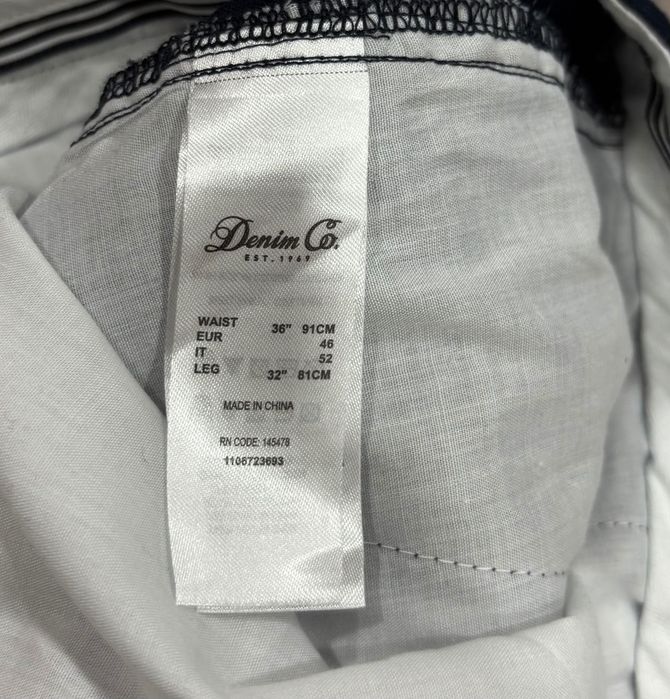 Primark XL 36 100% Льняные Мужские штаны брюки xl льна лён лен синие примарк