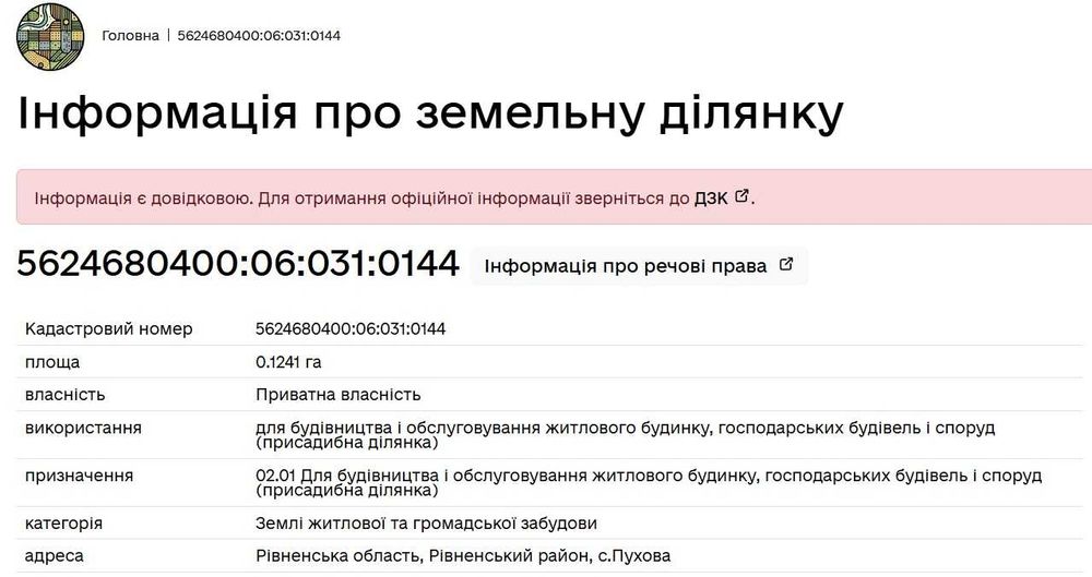 Продам земельну ділянку с.Пухова (Олександрійська ТГ).