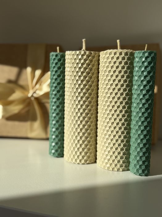 Корпоративні подарунки — свічки з вощини ручної роботи
