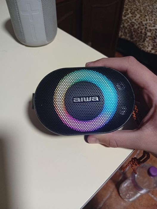 Coluna Bluetooth Aiwa Hyper Bass RGB Nova