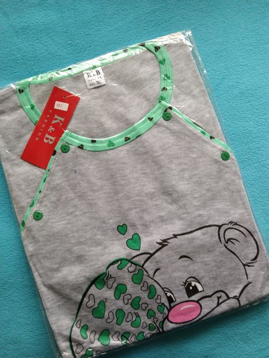 XXL 44 16 Koszula ciążowa nocna piżama do karmienia odpinana rozpinana