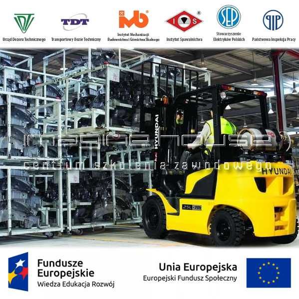 Kurs obsluga wózki widłowe ładowarki żurawie HDS zwyżki pilarki  dzwig