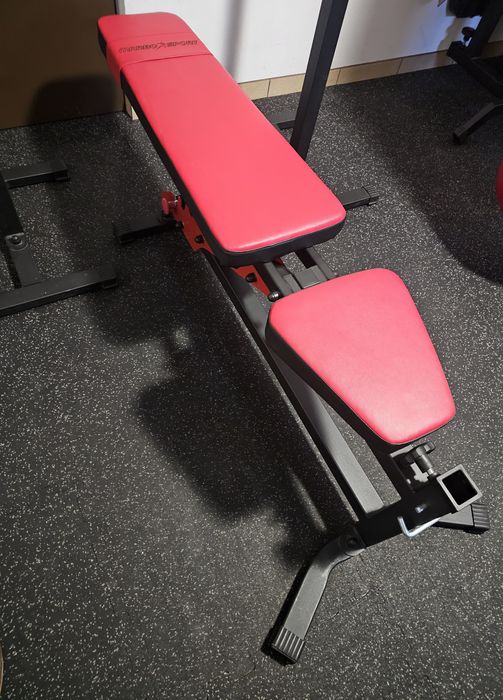 Siłownia zestaw Marbo Sport ławka,stojaki,modlitewnik  i prasa do nóg