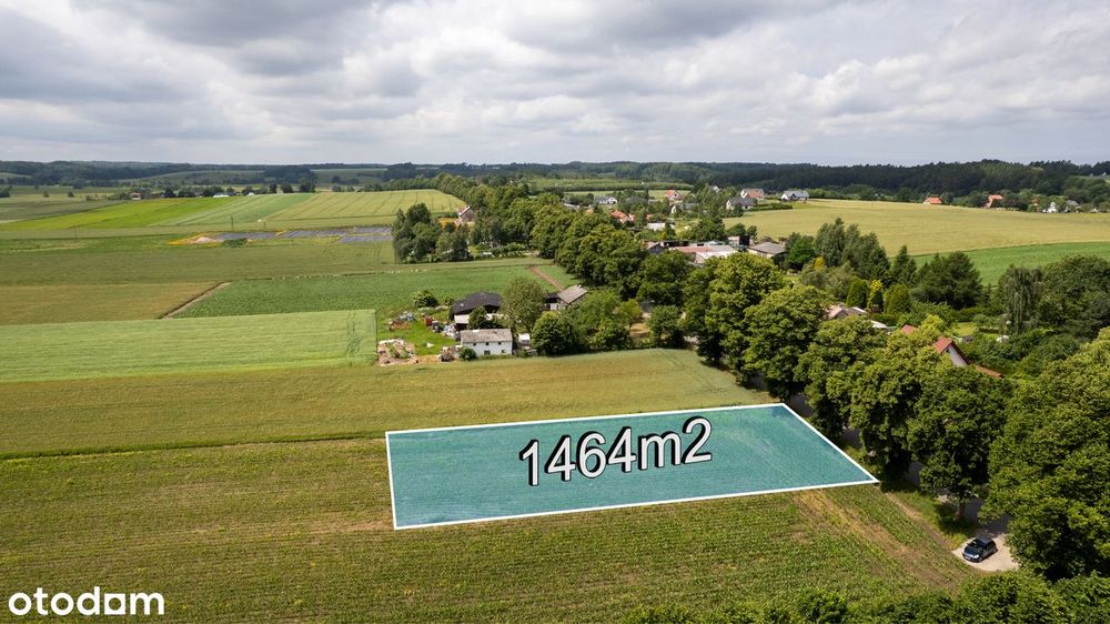 Perlino, działka budowlana 1464 m²z MPZP