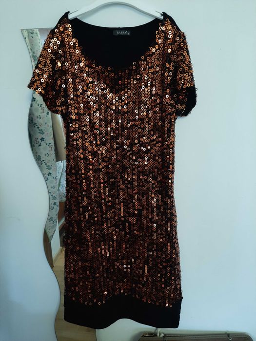 Suknia cekiny karnawał 36 Sabra