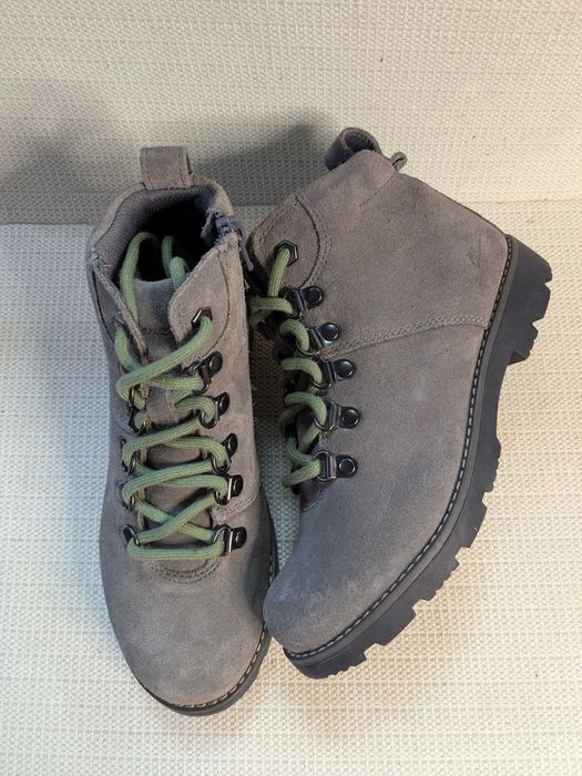 Clarks Heath Hike Youth trzewiki skórzane szare rozm. 33