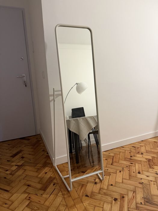 KNAPPER Espelho de pé, branco, 48x160 cm IKEA