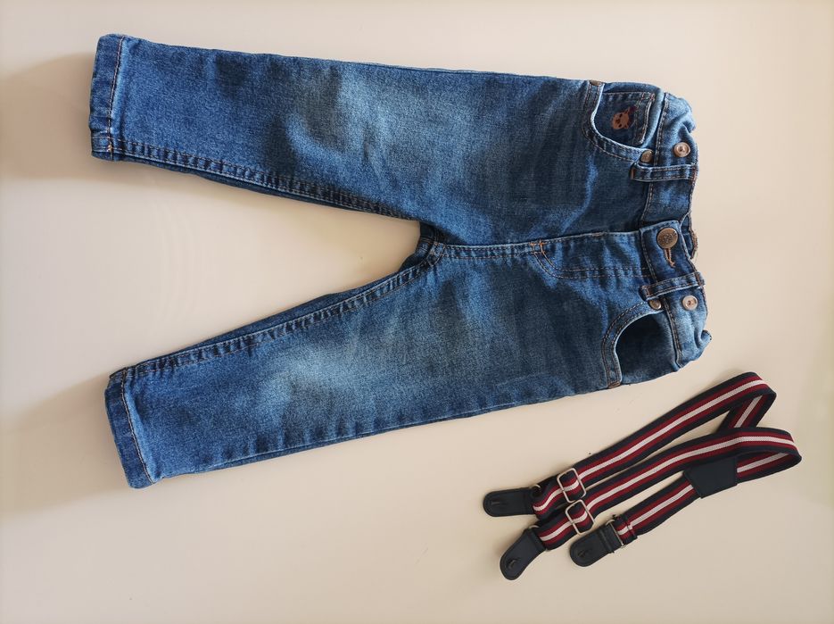 Джинси для хлопчика.9-12м. можна довше