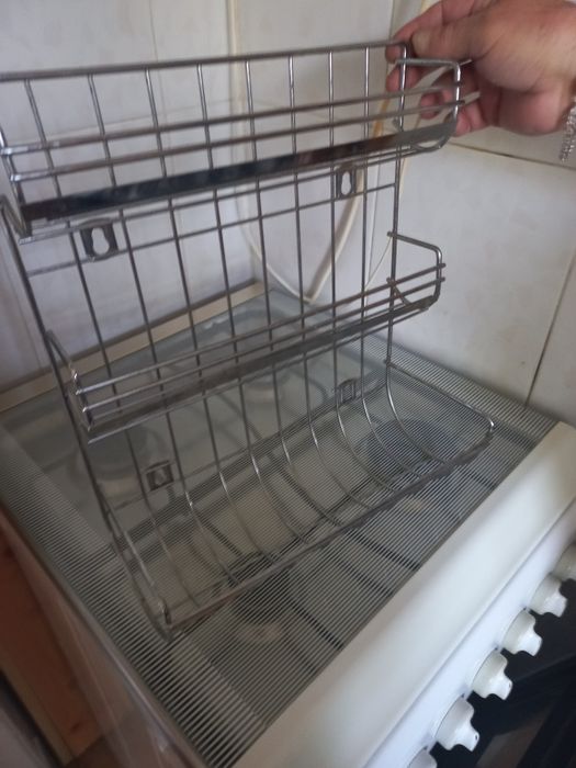 Półka kuchenna metalowa na papiery