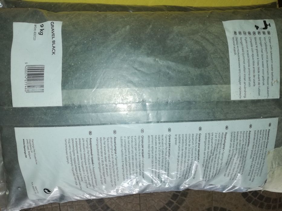 Cascalho preto saco 9 kg para aquário