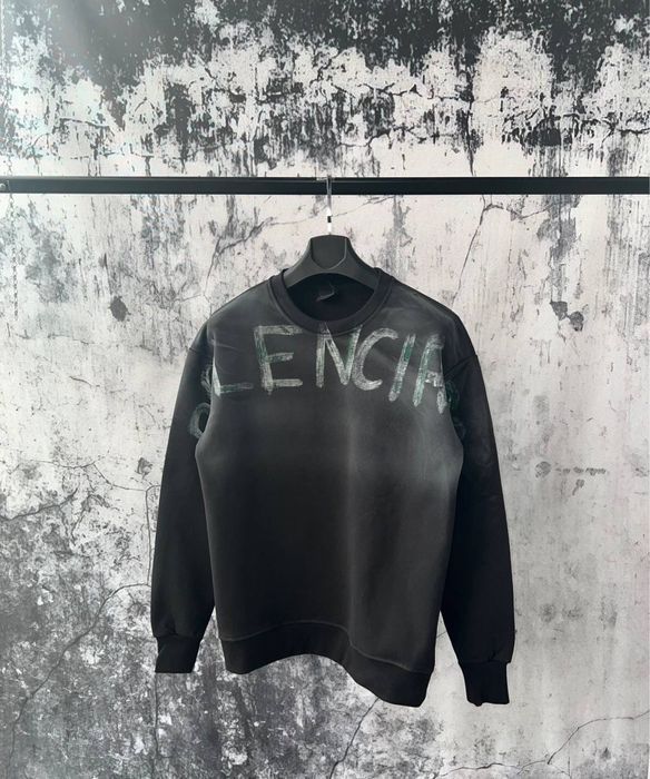 Свитшот HERMEC мужской брендовый черный реглан кофта louis vuitton