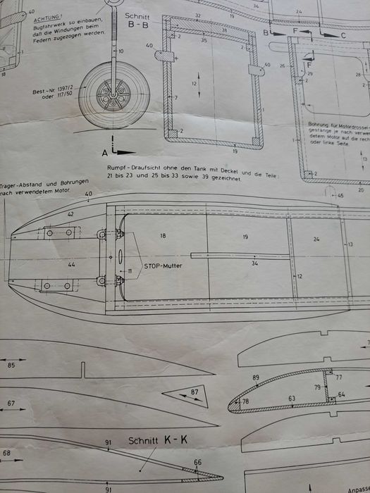 "Poster" Diagrama de Avião - Verlag Johannes  Graupner