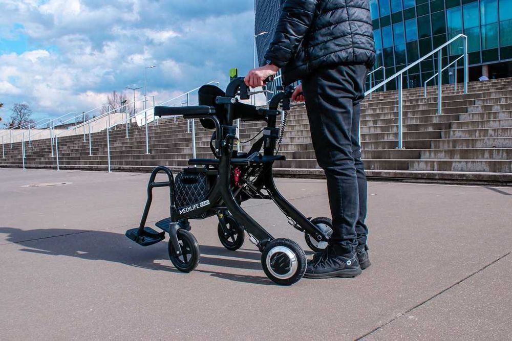 MEDILIFE SEMI  3w1 Hybrydowy Chodzik Balkonik Wózek Inwalidzki Elektryczny dla seniora. Refundowany 100% z Mobimed