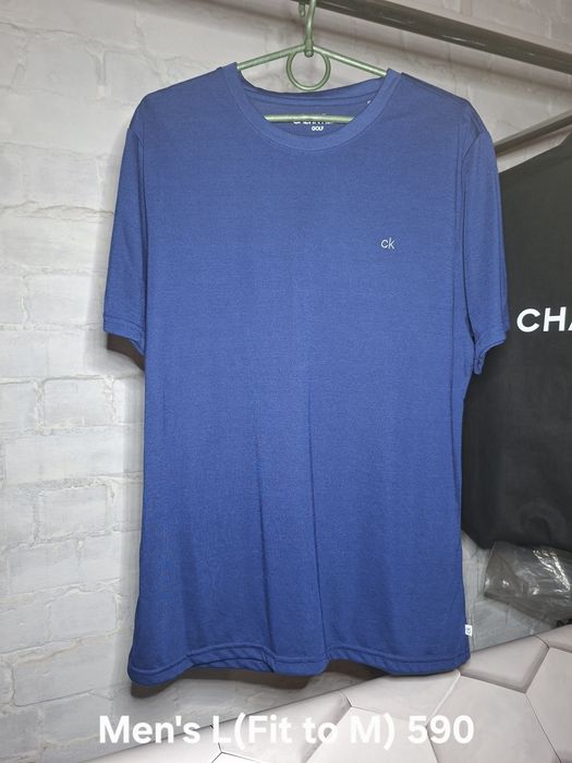 Calvin Klein Jalo Refined Cotton Logo Polo Embossed T-shirt Men's/L