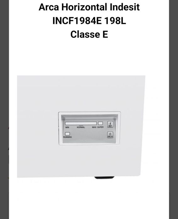 Arca horizontal Indesit INCF1984E de 198 litros
