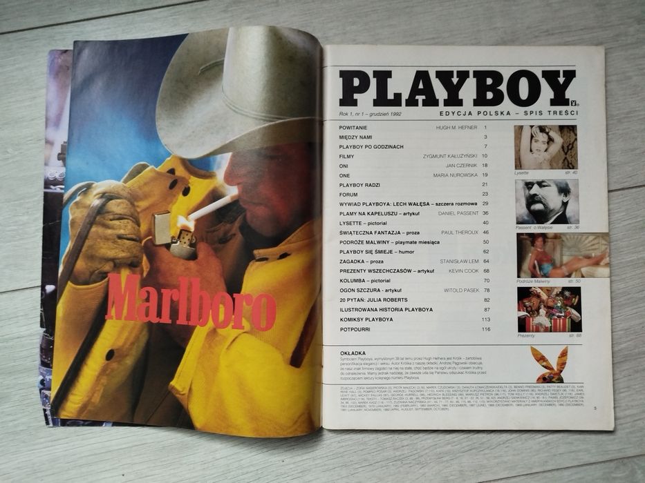 Playboy pierwszy numer polskiej edycji 1992