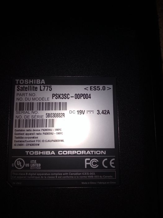 Toshiba Satellit L775 17.1" 4/500