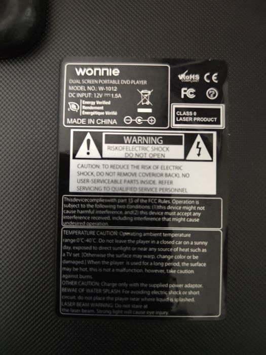 Новий портативний DVD-плеєр Wonnie 10.1" з акумулятором