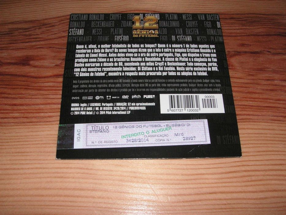 DVD ´S 12 Génios do Futebol  - Colecção Completa (Selados)