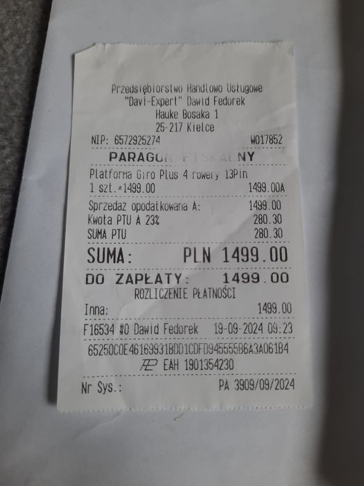 NOWY Bagażnik na 4 rowery - Amos Giro plus 13 pin GWARANCJA