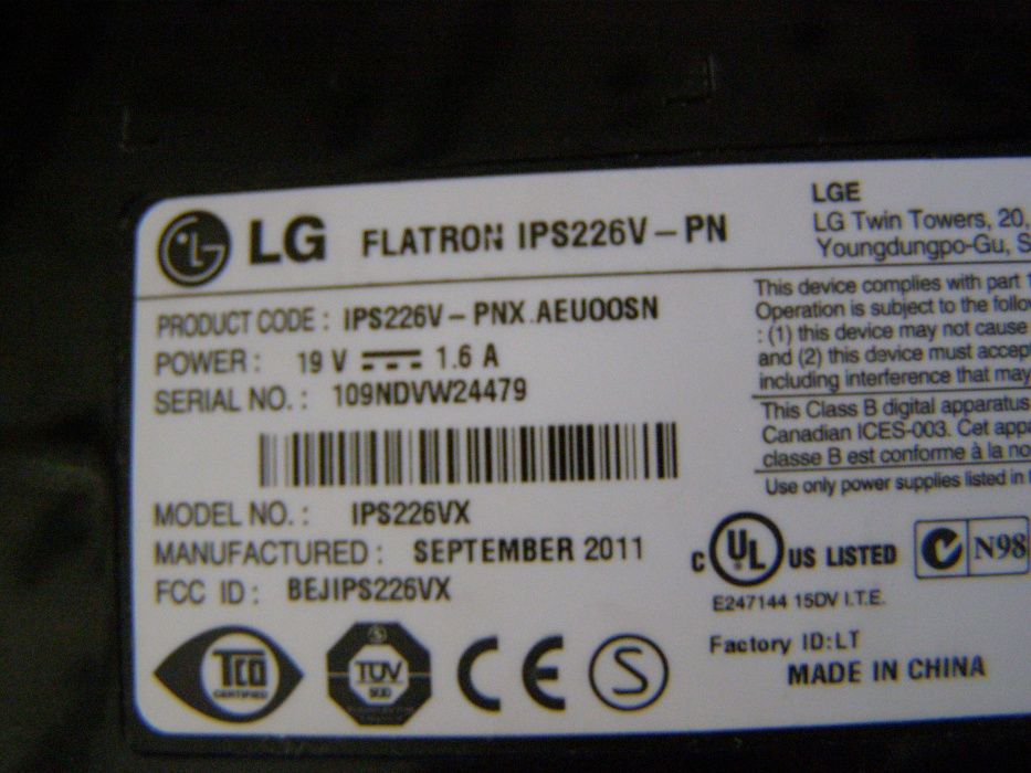 LG IPS226V-PN---разборка