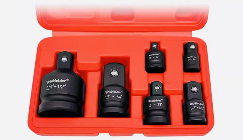 Набір адаптерів ударних 1/4 3/8 1/2 3/4 6штВфутлярі сантехніка