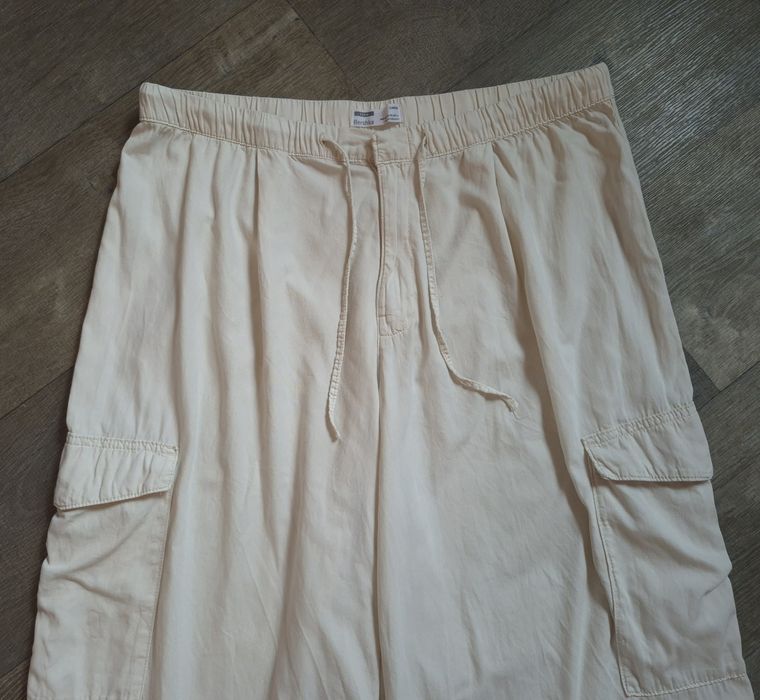 Чоловічі стильні широкі штани карго bershka baggy fit (unisex) — розмір xxl