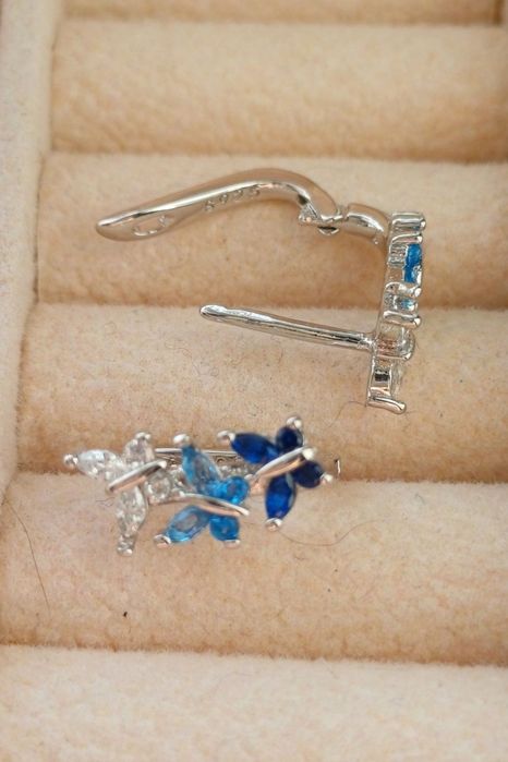 Kolczyki motylki s.925 z cyrkoniami