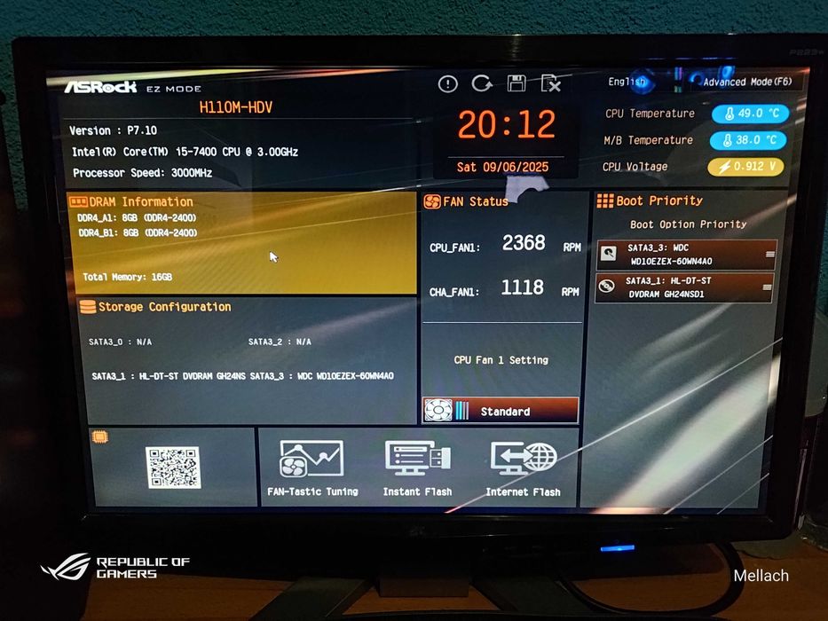 Intel i5-7400,RAM-16 GB,HDD-TB,DVD,ASRock H11OM-HDV,GeForce GTX 1050TI