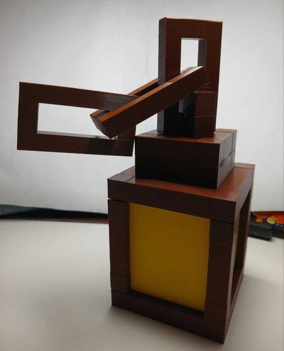 Настіний ліхтар у стилі майнкрафт, Minecraft, LED-свічка 3D-друк Декор