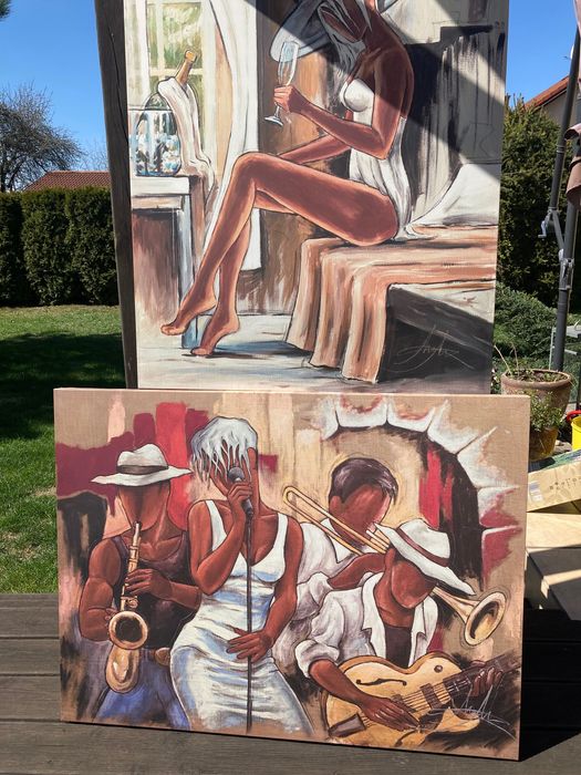 Obraz Canvas x2 JAZZBAND 100x75 cm – STYLER – Loft