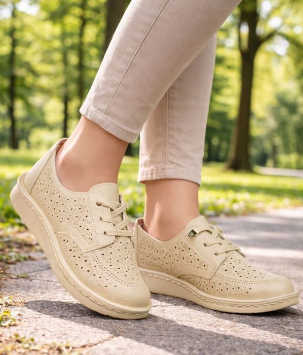 Mokasyny damskie beżowe MD26-34 lekkie rozmiar: 37