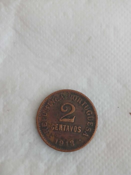 Moeda de 2 centavos ano 1913